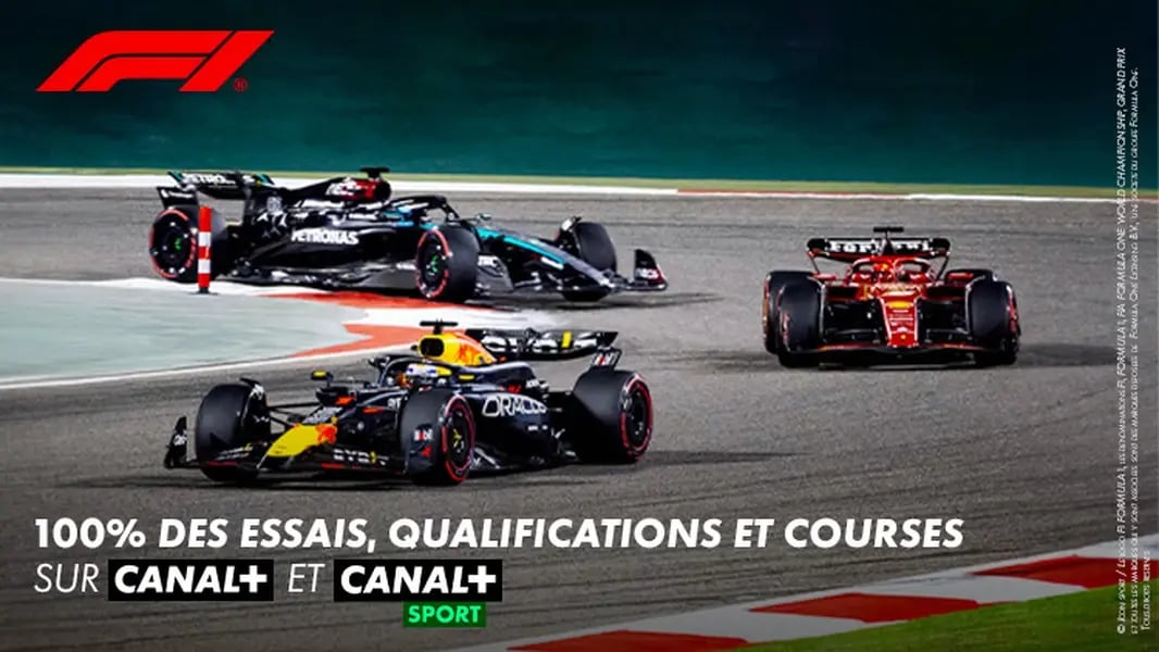 100% des essais, qualifications et courses sur Canal+ et Canal+ Sport